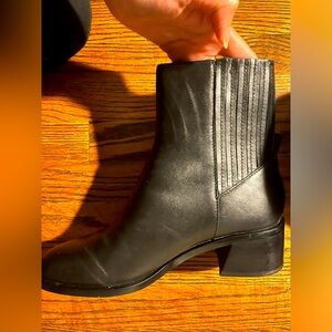 Black Slip In Ankle Boots